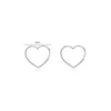 1 Pair Elegant Heart Shape Sterling Silver Plating Three-dimensional Rhodium Plated Earrings