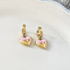 1 Pair Sweet Flower Copper Inlay Rhinestones Drop Earrings