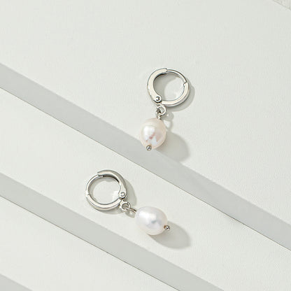 1 Pair Casual Commute Solid Color Alloy Freshwater Pearl Drop Earrings