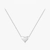 Ins Style Simple Style Heart Shape Sterling Silver Plating Rhodium Plated Necklace