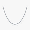 Luxurious Simple Style Round Sterling Silver Plating Inlay Zircon Rhodium Plated Choker