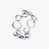 Simple Style Solid Color Sterling Silver Irregular Plating Hollow Out Silver Plated Rings