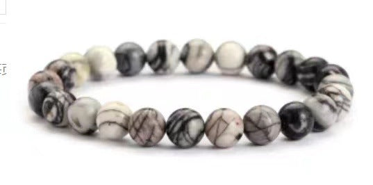 1 Piece Fashion Round Agate Handmade Bracelets