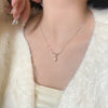 Elegant Geometric Freshwater Pearl Sterling Silver Pendant Necklace