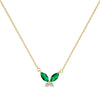 Sweet Simple Style Butterfly Sterling Silver Plating Inlay Zircon Necklace