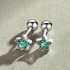 1 Pair Sweet Star Sterling Silver Inlay Zircon Ear Studs