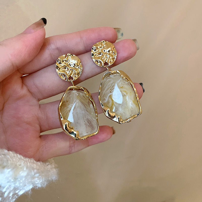 Retro Geometric Resin Irregular Women'S Drop Earrings