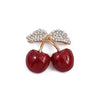 Elegant Cute Cherry Alloy Inlay Rhinestones Women'S Brooches