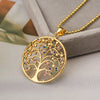 Modern Style Artistic Tree Heart Shape Copper 18k Gold Plated Zircon Pendant Necklace In Bulk