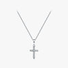 Ins Style Casual Cross Sterling Silver Inlay Zircon Pendant Necklace