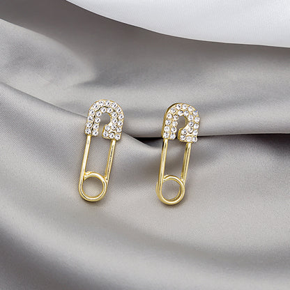 1 Pair Fashion C Shape Square Heart Shape Alloy Earrings