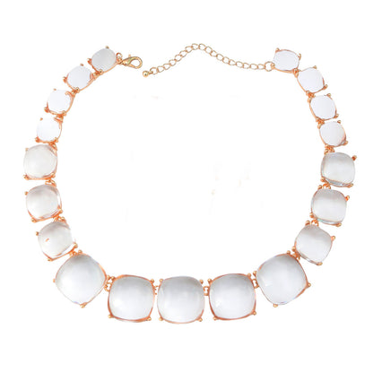 Elegant Glam Square Resin Alloy Wholesale Necklace