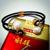 Retro Simple Style Eye Stainless Steel Copper Enamel Inlay Pearl Bangle