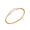 Wholesale Casual Simple Style Spiral Stripe Stainless Steel Copper Braid Inlay Pearl Rings Bracelets Earrings