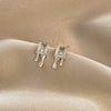 Simple Style Geometric Alloy Inlay Artificial Pearls Rhinestones Women's Ear Studs