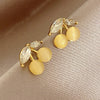 Simple Style Geometric Alloy Inlay Artificial Pearls Rhinestones Women's Ear Studs