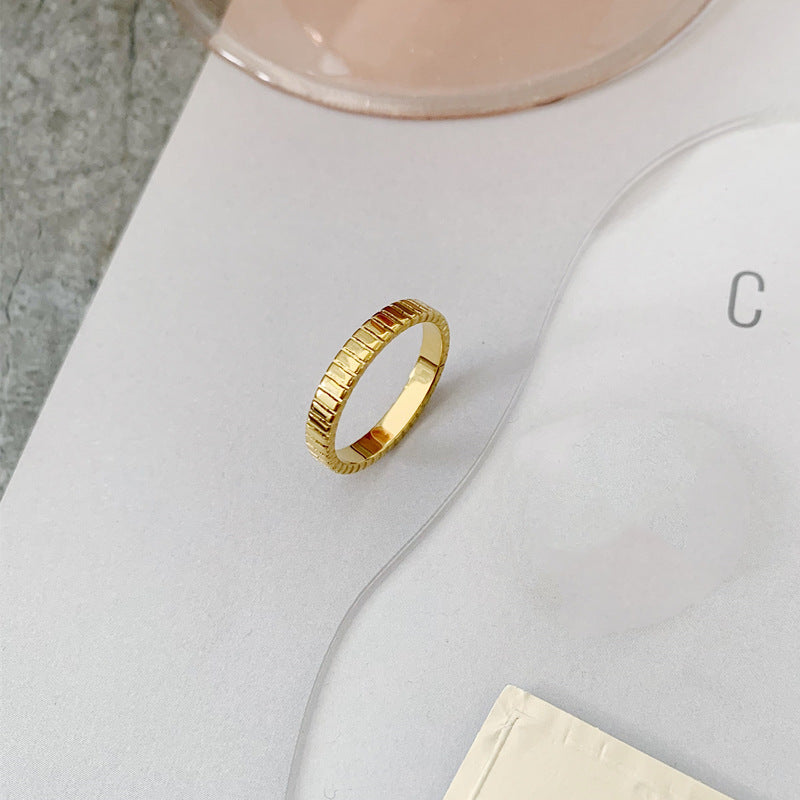 Retro Simple Style Geometric Stainless Steel Rings