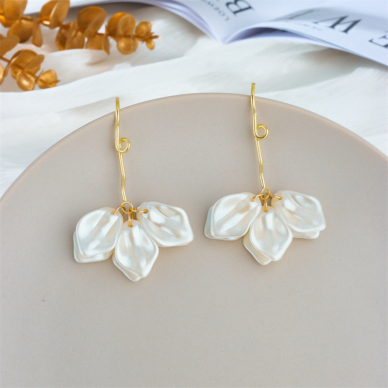 Sweet Petal Arylic Stoving Varnish Women's Drop Earrings