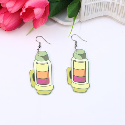 Cute Cartoon Arylic Printing Women's Earrings