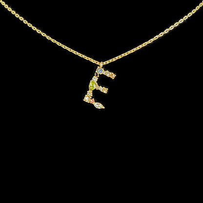 Simple Style Letter Copper Zircon Pendant Necklace In Bulk