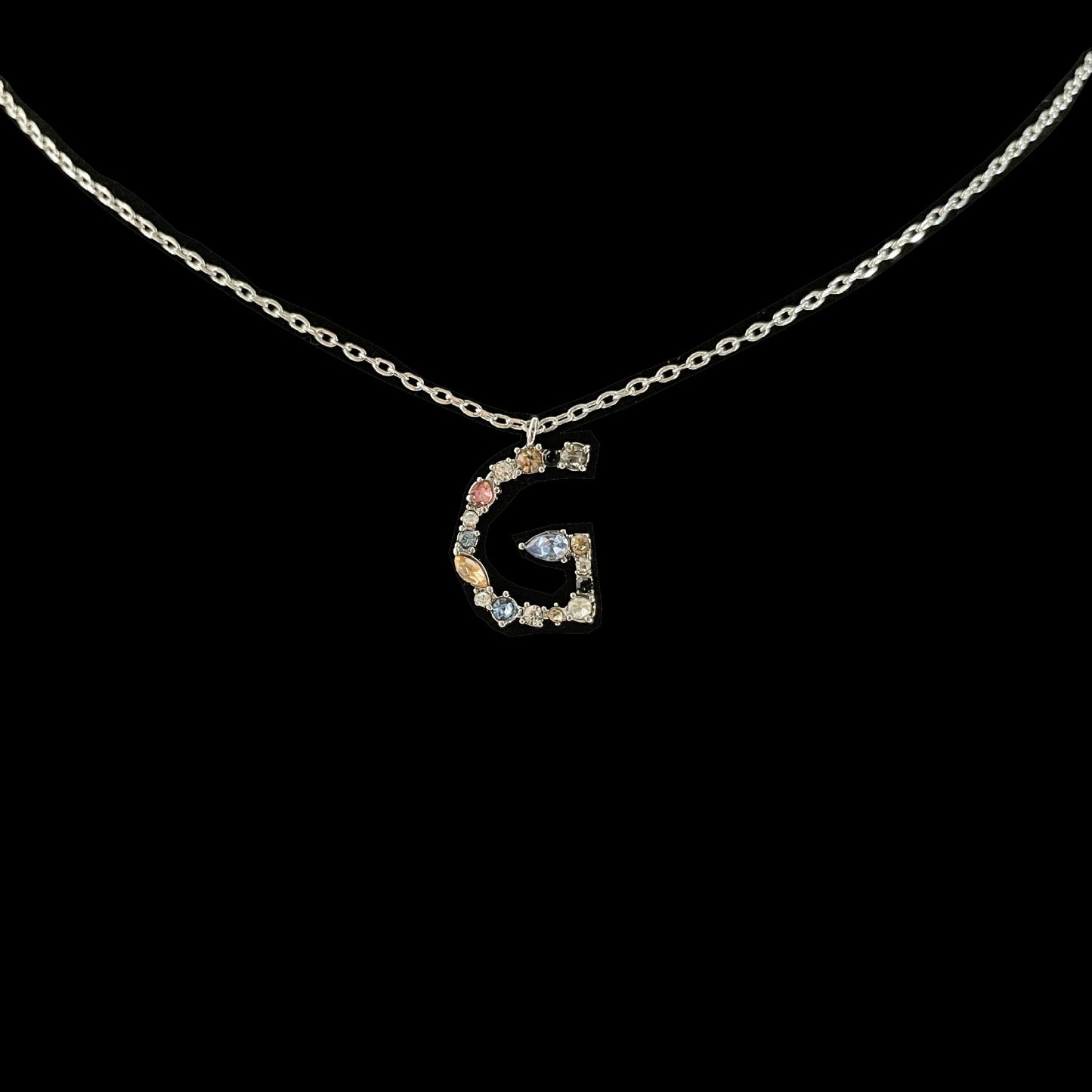 Simple Style Letter Copper Zircon Pendant Necklace In Bulk