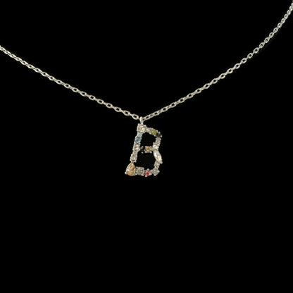 Simple Style Letter Copper Zircon Pendant Necklace In Bulk