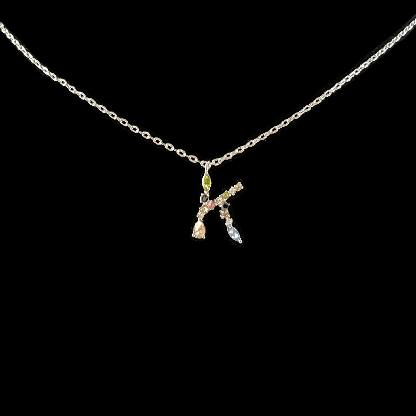 Simple Style Letter Copper Zircon Pendant Necklace In Bulk