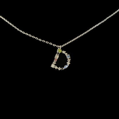 Simple Style Letter Copper Zircon Pendant Necklace In Bulk