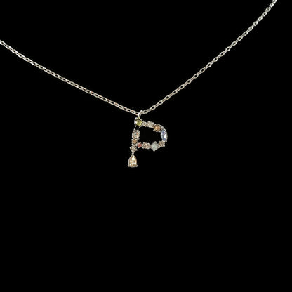 Simple Style Letter Copper Zircon Pendant Necklace In Bulk