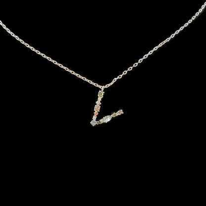 Simple Style Letter Copper Zircon Pendant Necklace In Bulk