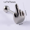 Simple Style Geometric Stainless Steel Plating Tongue Nail