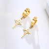 1 Pair Ins Style Modern Style Round Stainless Steel Copper Plating Inlay Artificial Pearls 18k Gold Plated Earrings