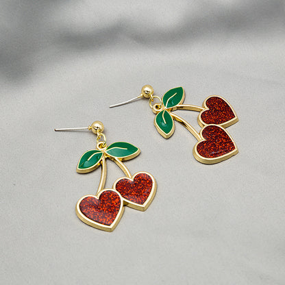 Simple Style Commute Korean Style Fruit Alloy Enamel Women's Drop Earrings