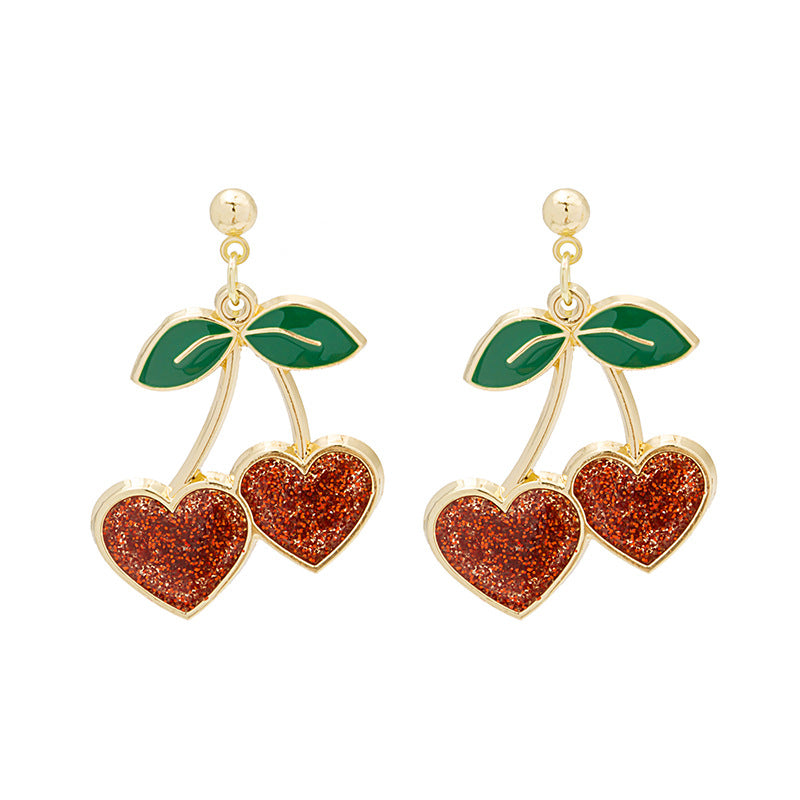 Simple Style Commute Korean Style Fruit Alloy Enamel Women's Drop Earrings