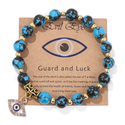 Retro Ethnic Style Devil's Eye Stone Wholesale Bracelets