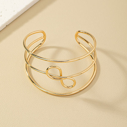 Ins Style Artistic Infinity Lines Alloy Wholesale Bangle