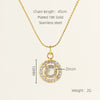 Glam Shiny Sun Water Droplets Heart Shape Stainless Steel Plating Inlay Zircon 18k Gold Plated Pendant Necklace