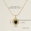 Glam Shiny Sun Water Droplets Heart Shape Stainless Steel Plating Inlay Zircon 18k Gold Plated Pendant Necklace