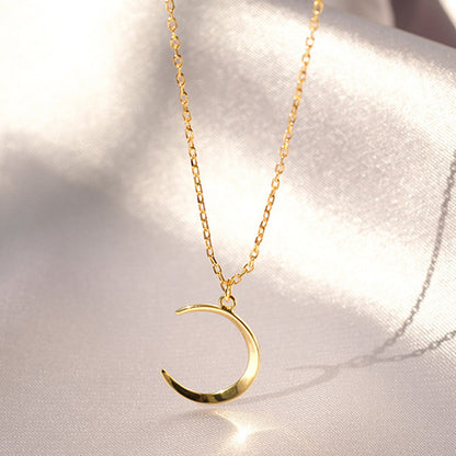 Romantic Simple Style Letter Moon Butterfly Stainless Steel Alloy Plating Inlay Acrylic Artificial Pearls Artificial Diamond Gold Plated Silver Plated Necklace