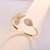 Ins Style Sweet Flower Copper 18k Gold Plated Zircon Rings Bracelets In Bulk