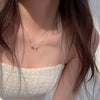 Ig Style Korean Style Geometric Copper Inlay Zircon Necklace