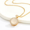 Elegant Round Copper Opal Zircon Pendant Necklace In Bulk