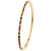 Glam Multicolor Star Rectangle Copper 18k Gold Plated Zircon Bangle In Bulk