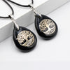 Streetwear Tree Stainless Steel Natural Stone Plating Pendant Necklace