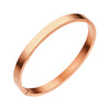 Simple Style Circle Titanium Steel Plating Bangle