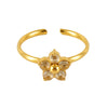 Casual Cute Square Heart Shape Flower Stainless Steel Plating Inlay Zircon 18k Gold Plated Open Ring