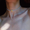 Vintage Inlaid Rhinestone Simple Pink Diamond Necklace Choker Wholesale