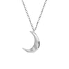 Retro Moon Sterling Silver Polishing Pendant Necklace