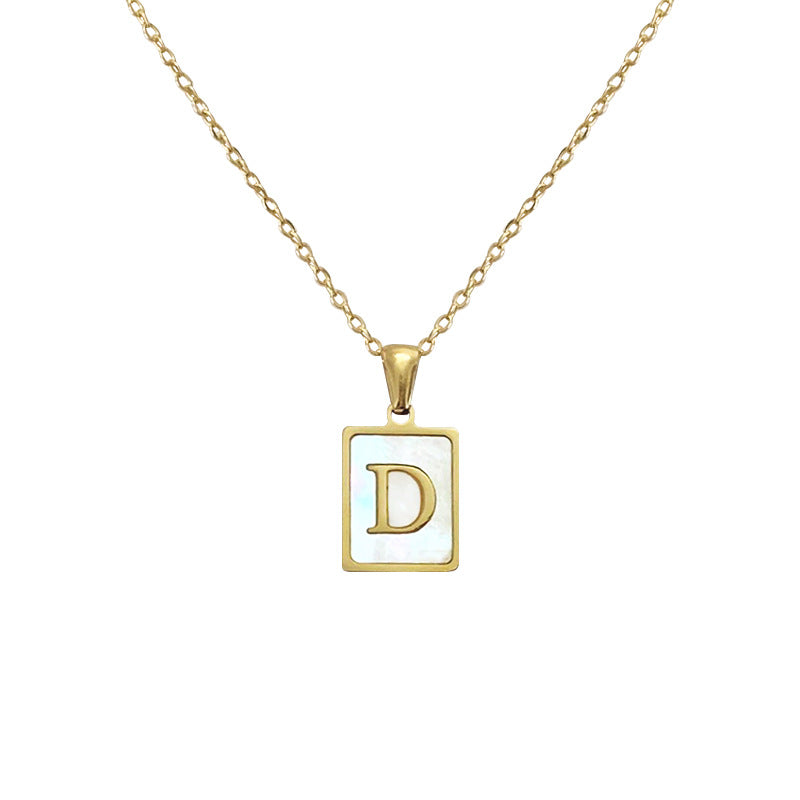 Casual Letter Titanium Steel Metal Pendant Necklace