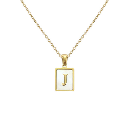 Casual Letter Titanium Steel Metal Pendant Necklace